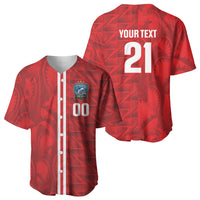 Cabo Verde Kopa di Mundu Custom Baseball Jersey Atlantic Waves Red Edition
