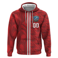 Cabo Verde Kopa di Mundu Custom Hoodie Atlantic Waves Red Edition