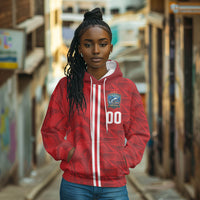 Cabo Verde Kopa di Mundu Custom Hoodie Atlantic Waves Red Edition