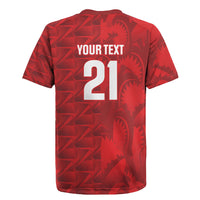 Cabo Verde Kopa di Mundu Custom Rugby Jersey Atlantic Waves Red Edition