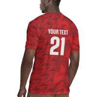 Cabo Verde Kopa di Mundu Custom Rugby Jersey Atlantic Waves Red Edition