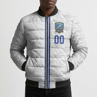 Cabo Verde Kopa di Mundu Custom Bomber Puffer Jacket Atlantic Waves White Edition