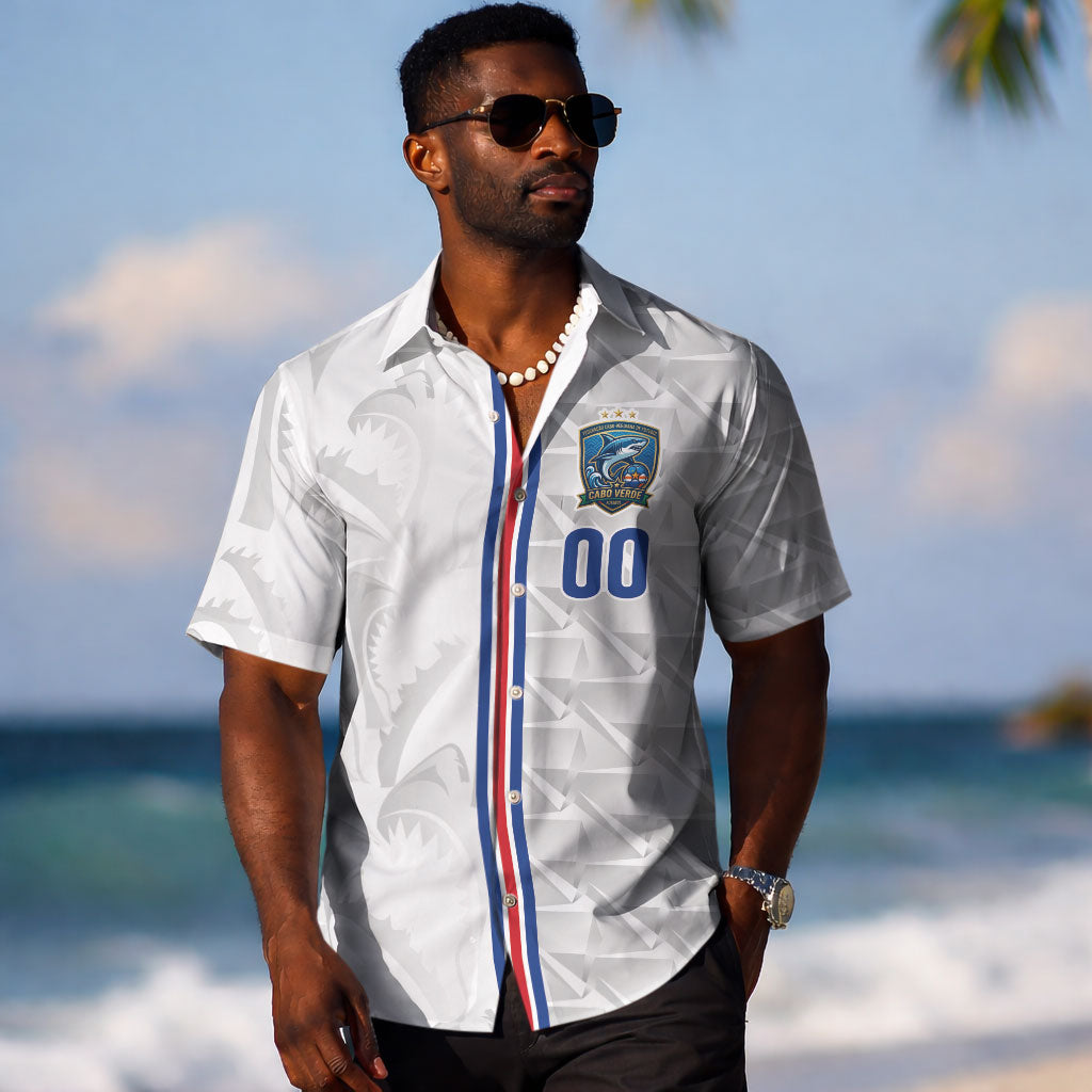 Cabo Verde Kopa di Mundu Custom Hawaiian Shirt Atlantic Waves White Edition LT9