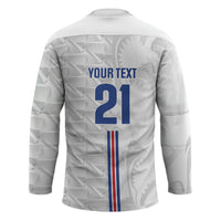 Cabo Verde Kopa di Mundu Custom Hockey Jersey Atlantic Waves White Edition