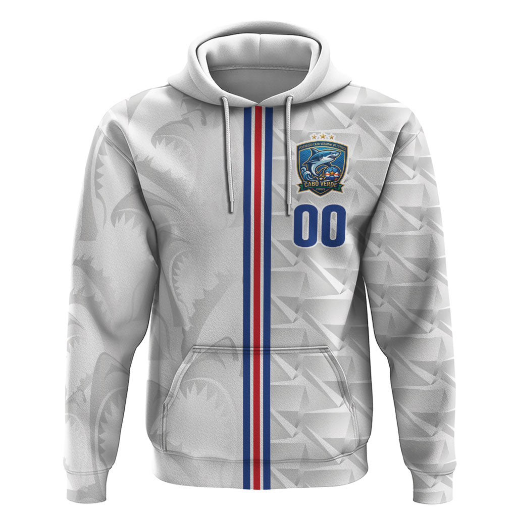 Cabo Verde Kopa di Mundu Custom Hoodie Atlantic Waves White Edition