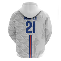 Cabo Verde Kopa di Mundu Custom Hoodie Atlantic Waves White Edition