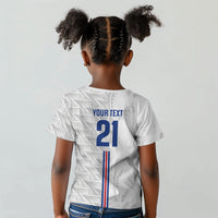 Cabo Verde Kopa di Mundu Custom Kid T shirt Atlantic Waves White Edition