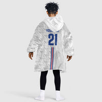 Cabo Verde Kopa di Mundu Custom Kid Wearable Blanket Hoodie Atlantic Waves White Edition