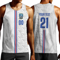 Cabo Verde Kopa di Mundu Custom Men Tank Top Atlantic Waves White Edition