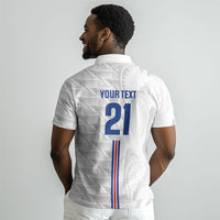 Cabo Verde Kopa di Mundu Custom Polo Shirt Atlantic Waves White Edition LT9