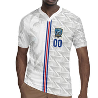 Cabo Verde Kopa di Mundu Custom Rugby Jersey Atlantic Waves White Edition