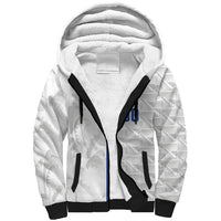 Cabo Verde Kopa di Mundu Custom Sherpa Hoodie Atlantic Waves White Edition