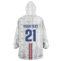 Cabo Verde Kopa di Mundu Custom Wearable Blanket Hoodie Atlantic Waves White Edition