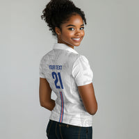 Cabo Verde Kopa di Mundu Custom Women Polo Shirt Atlantic Waves White Edition
