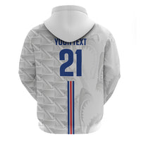 Cabo Verde Kopa di Mundu Custom Zip Hoodie Atlantic Waves White Edition