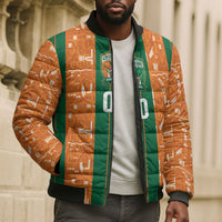 Cote d'Ivoire N'glo Wa Klo Custom Bomber Puffer Jacket Baoule Textile Edition