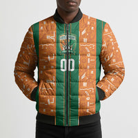 Cote d'Ivoire N'glo Wa Klo Custom Bomber Puffer Jacket Baoule Textile Edition
