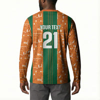 Cote d'Ivoire N'glo Wa Klo Custom Button Sweatshirt Baoule Textile Edition