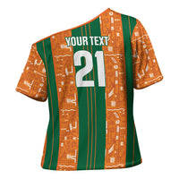 Cote d'Ivoire N'glo Wa Klo Custom Cross Shoulder Shirt Baoule Textile Edition