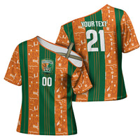 Cote d'Ivoire N'glo Wa Klo Custom Cross Shoulder Shirt Baoule Textile Edition