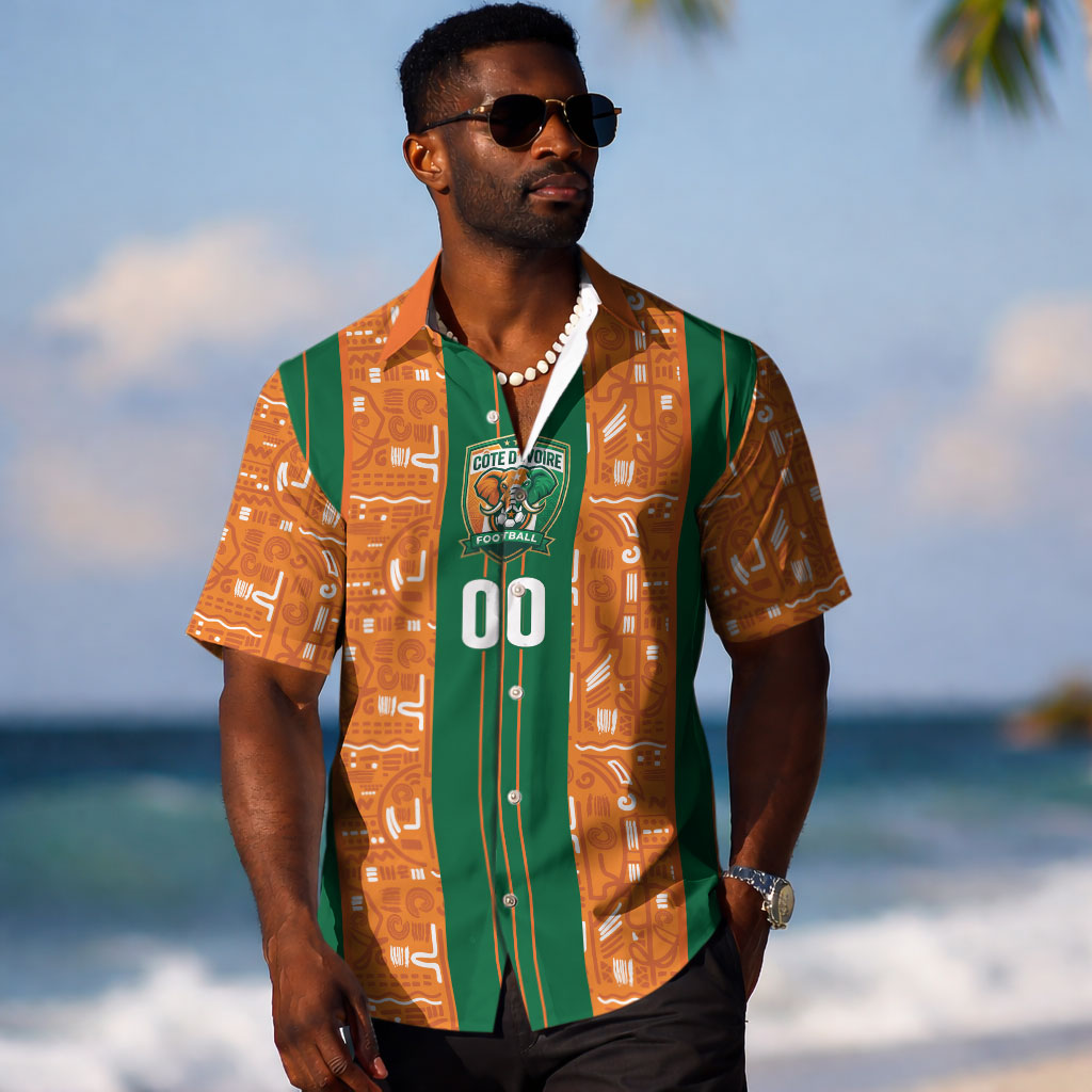 Cote d'Ivoire N'glo Wa Klo Custom Hawaiian Shirt Baoule Textile Edition LT9