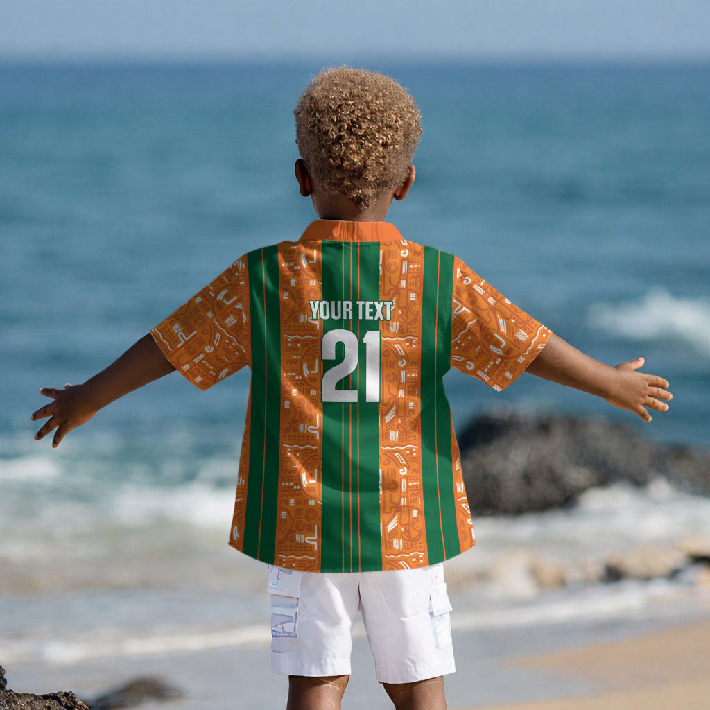 Cote d'Ivoire N'glo Wa Klo Custom Kid Hawaiian Shirt Baoule Textile Edition LT9