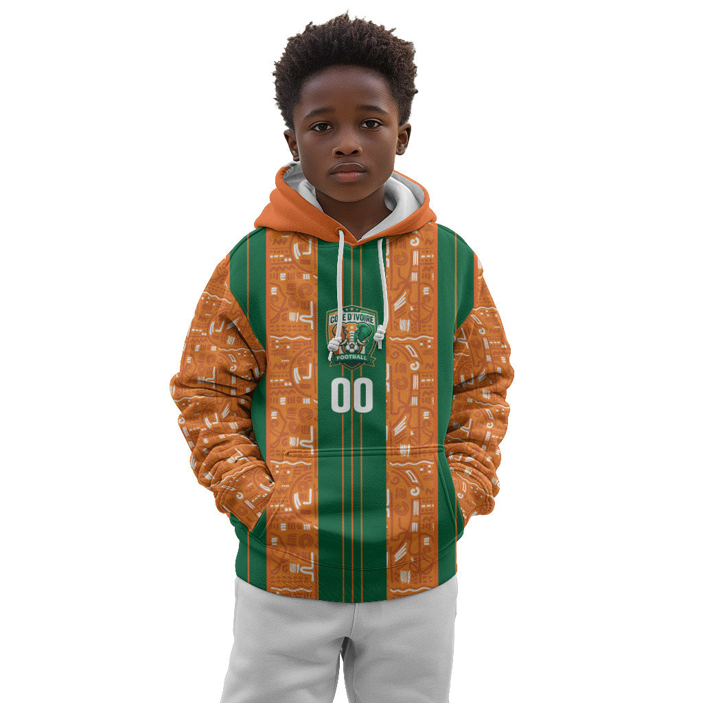 Cote d'Ivoire N'glo Wa Klo Custom Kid Hoodie Baoule Textile Edition