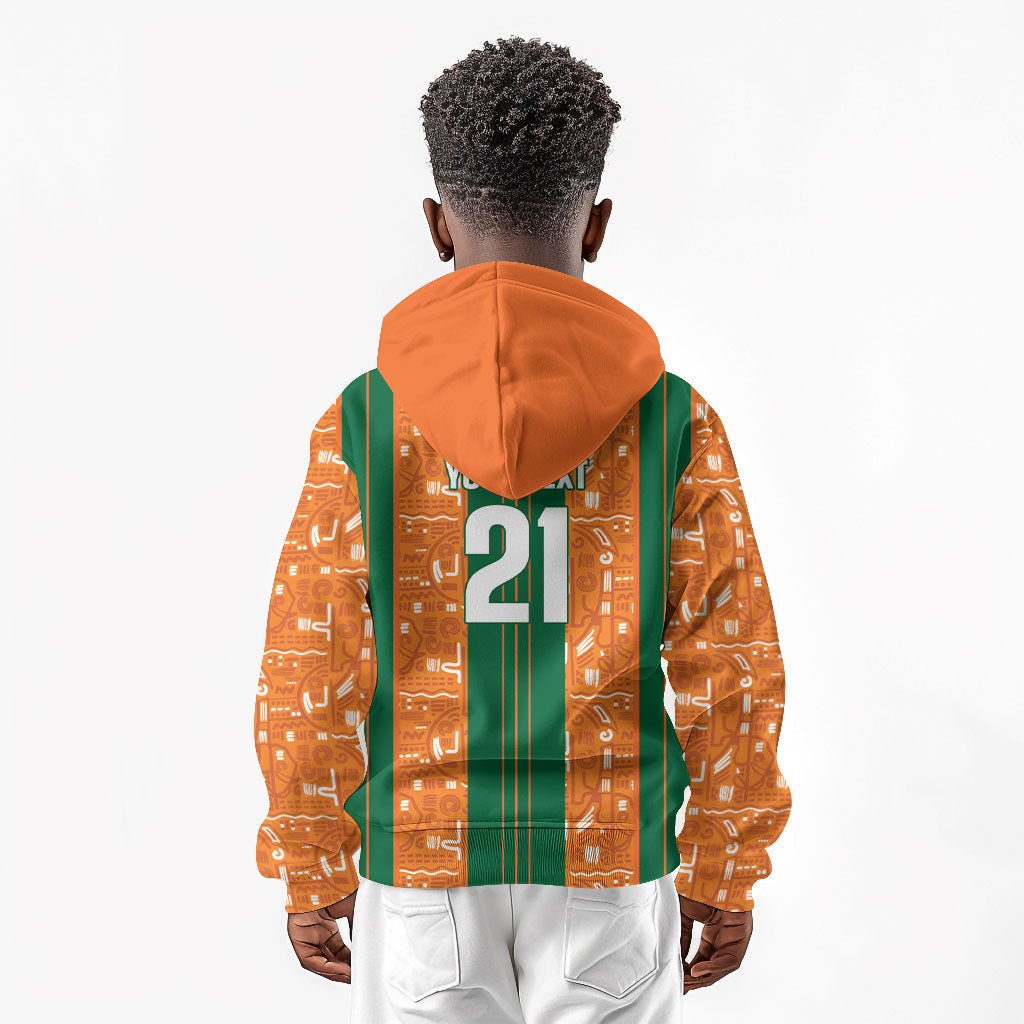 Cote d'Ivoire N'glo Wa Klo Custom Kid Hoodie Baoule Textile Edition