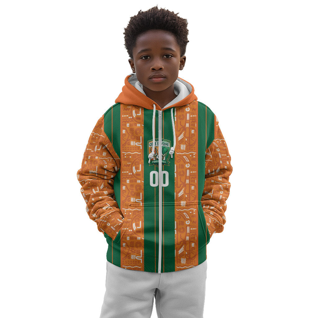 Cote d'Ivoire N'glo Wa Klo Custom Kid Hoodie Baoule Textile Edition