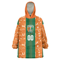 Cote d'Ivoire N'glo Wa Klo Custom Kid Wearable Blanket Hoodie Baoule Textile Edition