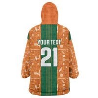 Cote d'Ivoire N'glo Wa Klo Custom Kid Wearable Blanket Hoodie Baoule Textile Edition