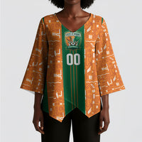 Cote d'Ivoire N'glo Wa Klo Custom Kimono Sleeve Blouse Baoule Textile Edition