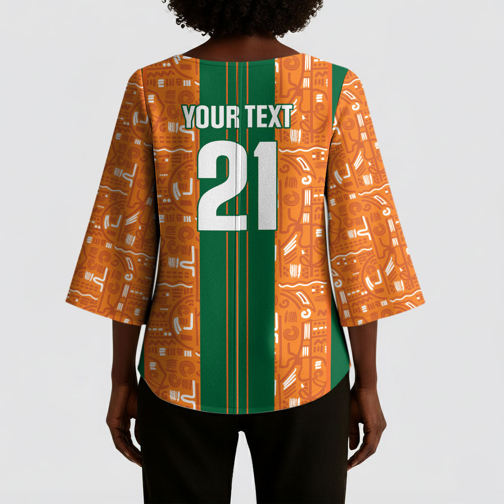 Cote d'Ivoire N'glo Wa Klo Custom Kimono Sleeve Blouse Baoule Textile Edition