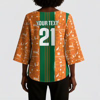 Cote d'Ivoire N'glo Wa Klo Custom Kimono Sleeve Blouse Baoule Textile Edition
