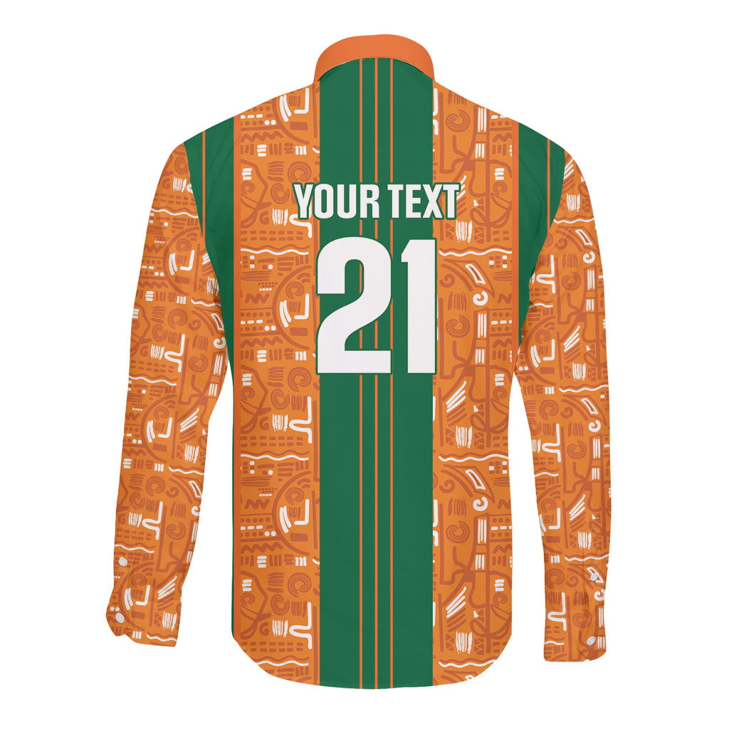 Cote d'Ivoire N'glo Wa Klo Custom Long Sleeve Button Shirt Baoule Textile Edition