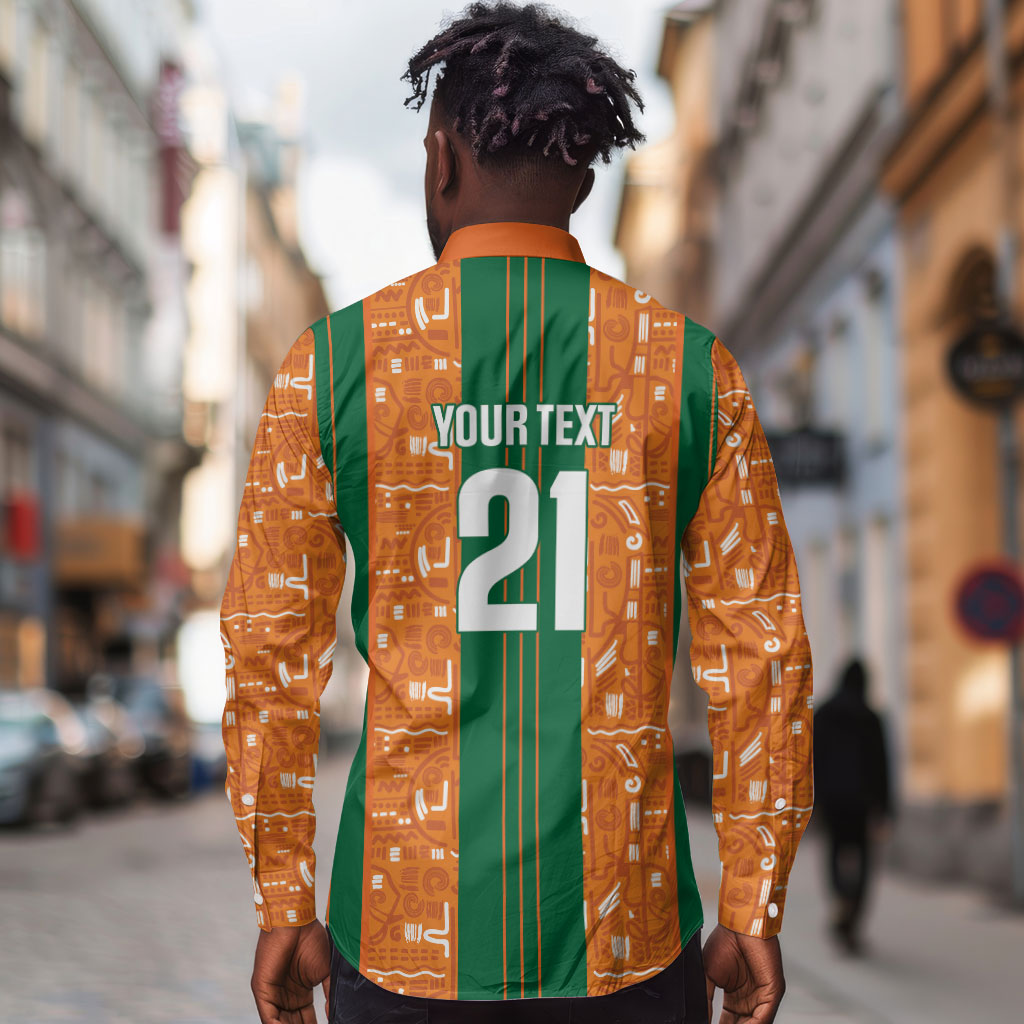Cote d'Ivoire N'glo Wa Klo Custom Long Sleeve Button Shirt Baoule Textile Edition