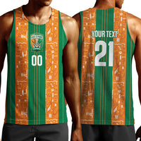 Cote d'Ivoire N'glo Wa Klo Custom Men Tank Top Baoule Textile Edition