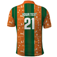 Cote d'Ivoire N'glo Wa Klo Custom Polo Shirt Baoule Textile Edition