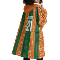 Cote d'Ivoire N'glo Wa Klo Custom Wearable Blanket Hoodie Baoule Textile Edition