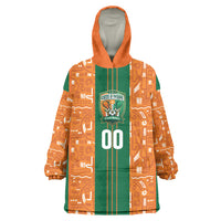 Cote d'Ivoire N'glo Wa Klo Custom Wearable Blanket Hoodie Baoule Textile Edition