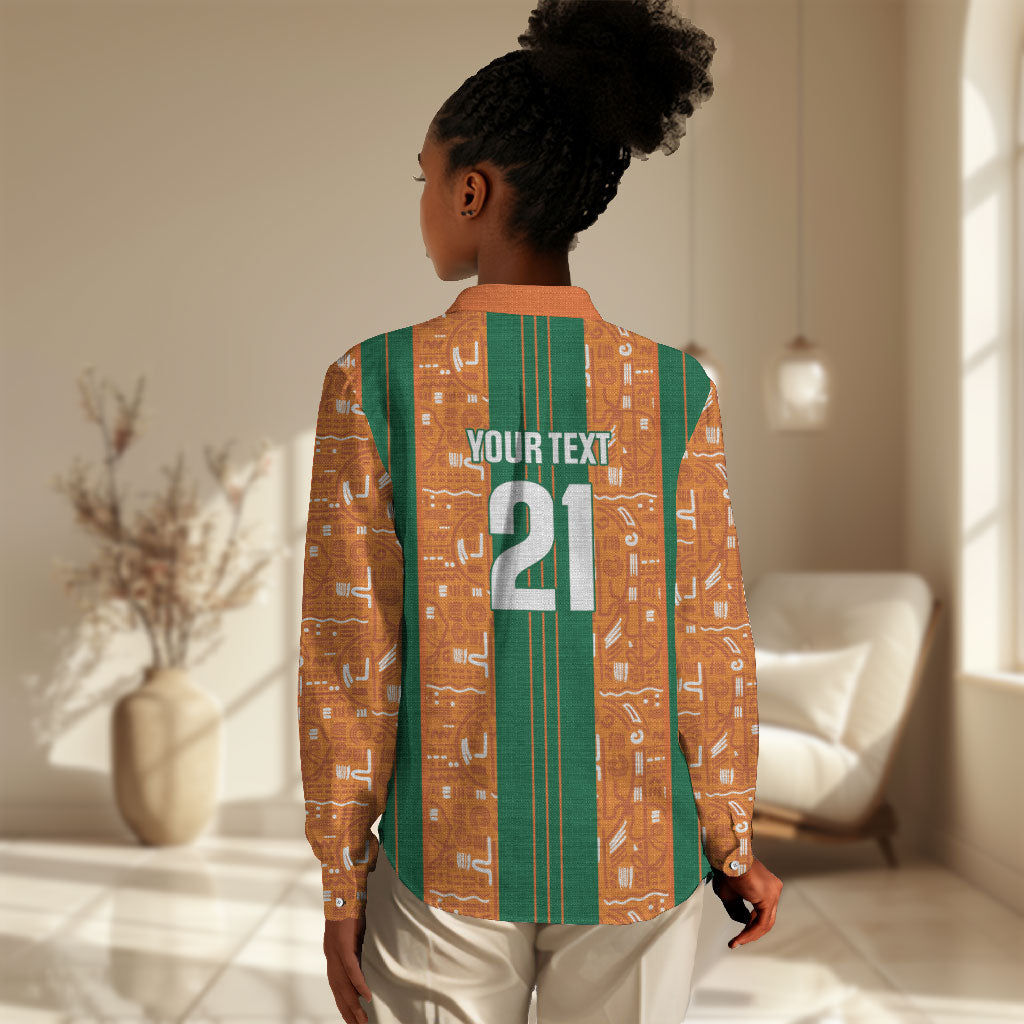 Cote d'Ivoire N'glo Wa Klo Custom Women Casual Shirt Baoule Textile Edition