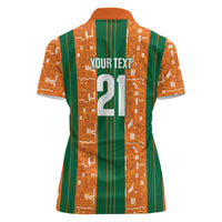 Cote d'Ivoire N'glo Wa Klo Custom Women Polo Shirt Baoule Textile Edition