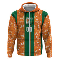Cote d'Ivoire N'glo Wa Klo Custom Zip Hoodie Baoule Textile Edition