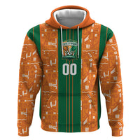 Cote d'Ivoire N'glo Wa Klo Custom Zip Hoodie Baoule Textile Edition