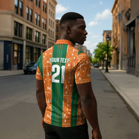 Cote d'Ivoire N'glo Wa Klo Custom Zipper Polo Shirt Baoule Textile Edition