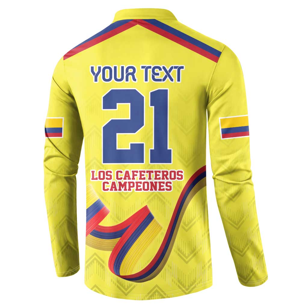 Colombia Champion Football Custom Button Sweatshirt Proud To Be Los Cafeteros LT9 - Wonder Print Shop