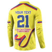 Colombia Champion Football Custom Button Sweatshirt Proud To Be Los Cafeteros LT9 - Wonder Print Shop