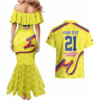 Colombia Champion Football Custom Couples Matching Mermaid Dress and Hawaiian Shirt Proud To Be Los Cafeteros LT9 - Wonder Print Shop