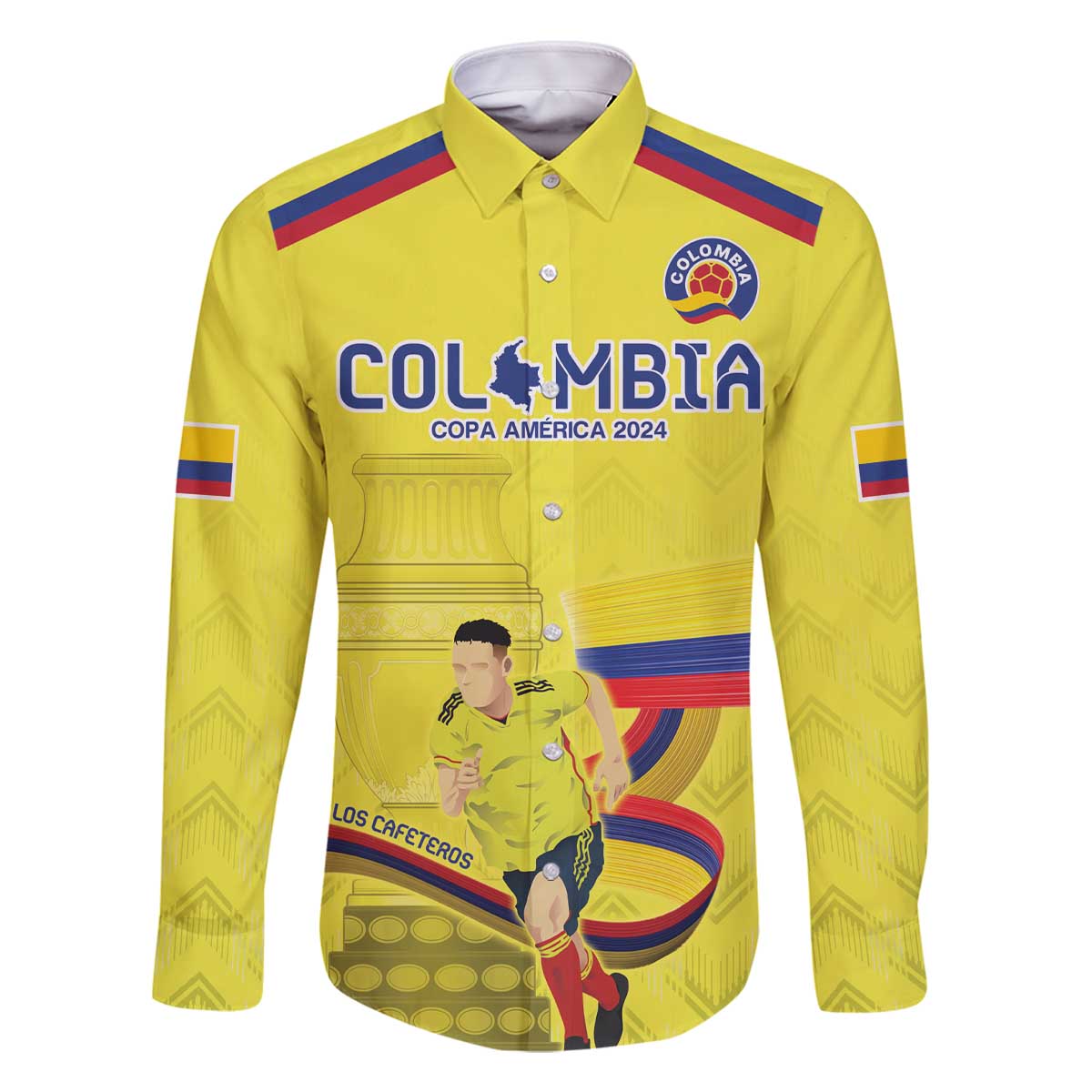 Colombia Champion Football Custom Family Matching Off Shoulder Short Dress and Hawaiian Shirt Proud To Be Los Cafeteros LT9 - Wonder Print Shop