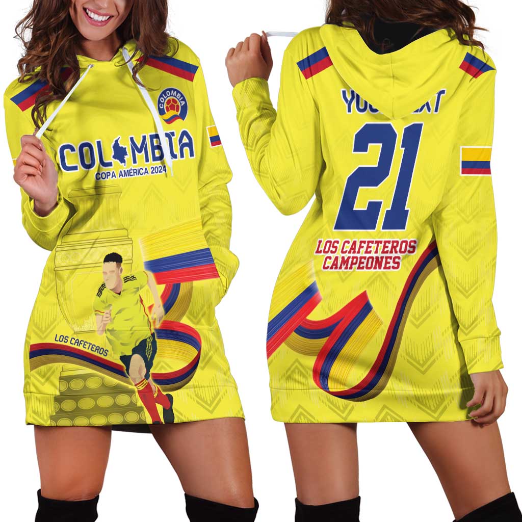 Colombia Champion Football Custom Hoodie Dress Proud To Be Los Cafeteros - Wonder Print Shop